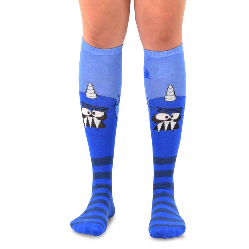TeeHee Socks TeeHee Novelty Cotton Knee High Fun Socks for Women and Junior 3-Pair Halloween (Monster-C) - Image 4